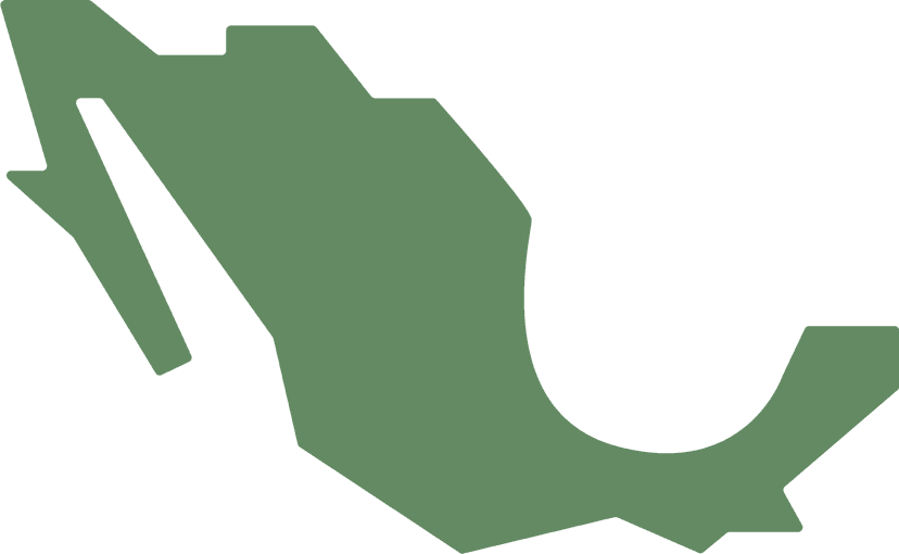 Mapa de México — regiones cafetaleras